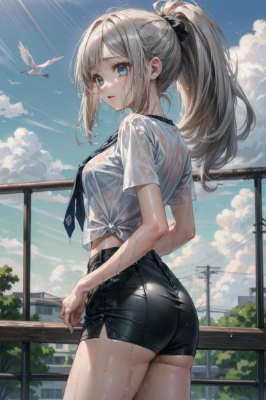 Tシャツネクタイ女子