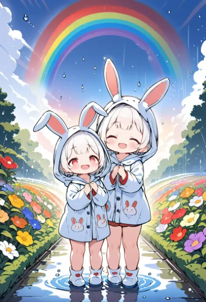 ウサ耳レインコート