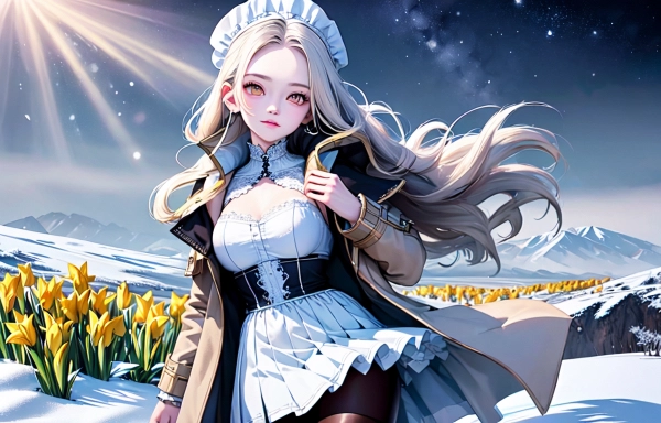 水仙とメイドさん