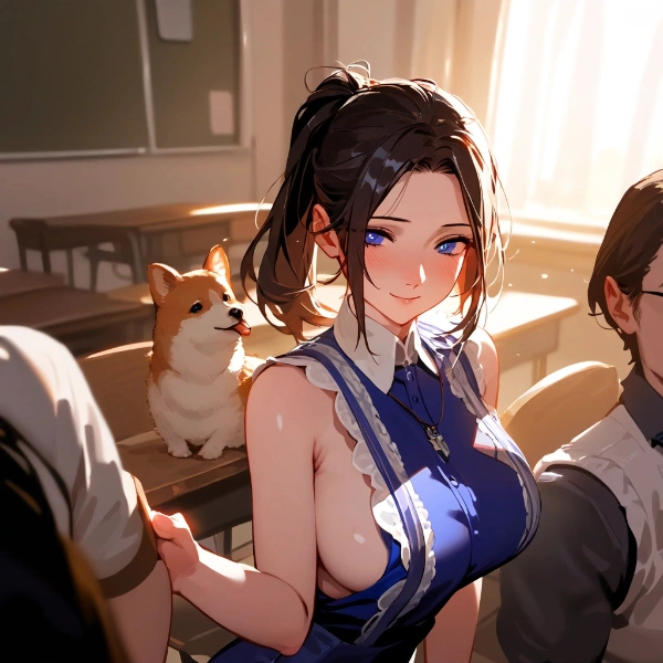 コーギー🐶よりも静香先生の横ぷるんぷるんが気になってつらい❤️