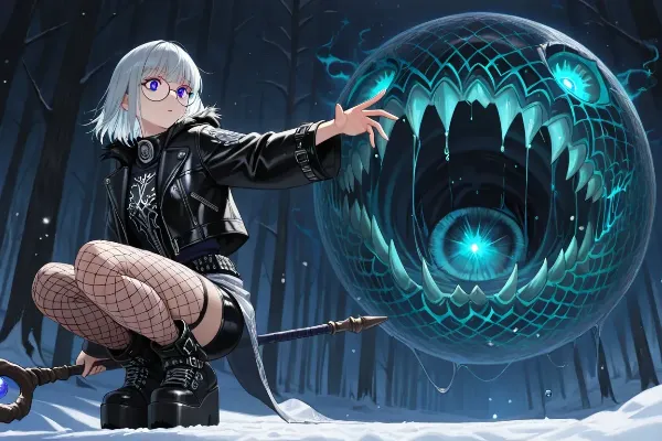 ゴスパンク系　詰め合わせ　雪の森に輝く魔獣と契約する魔女