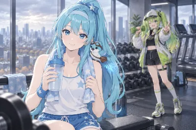 碧衣と蛍(2026/10/20、トレーニングジムにて)