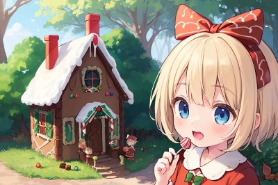 お菓子の家だったら食べちゃえ