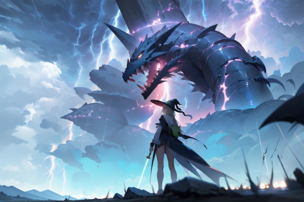 雷龍と対峙する