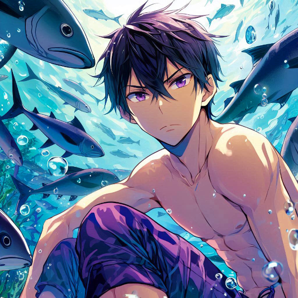 魚と、黒髪短髪男性★その2(14枚)