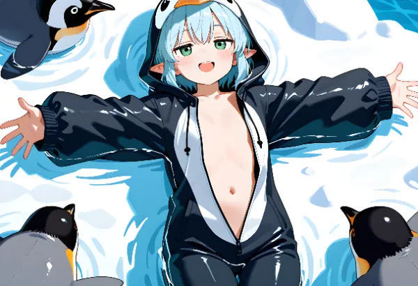 【ペンギン】ペンギンスーツのえっちゃん