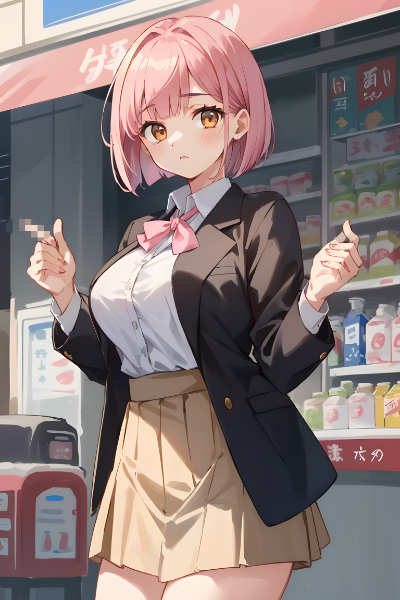 ボブカット高校生