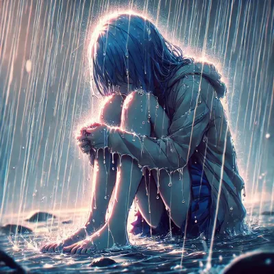 雨音だけが聞こえる