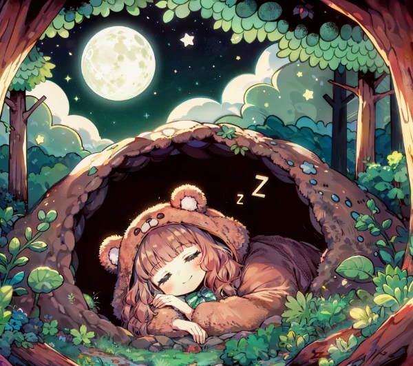 冬眠するクマ娘