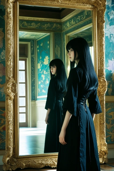 怪しい鏡の館とお姉さん