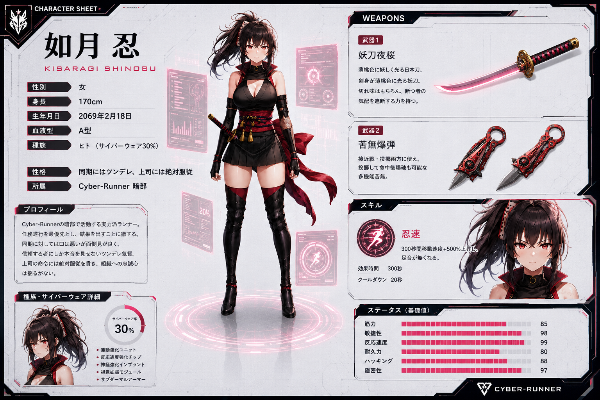 【キャラシート】如月 忍