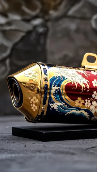 和柄マフラー(バイク用カスタムパーツ)