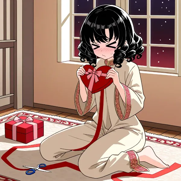 不器用子、チョコレートを用意する。