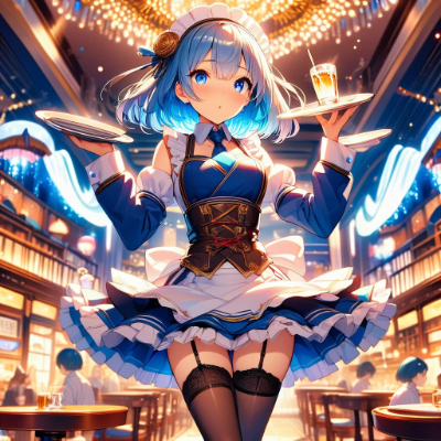 忙しいウエイトレスさん