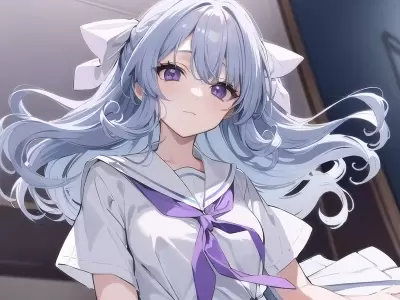 #18 青髪少女