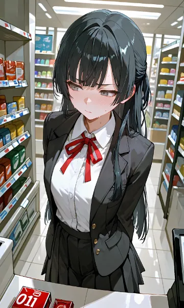 黒髪ロング　買い物