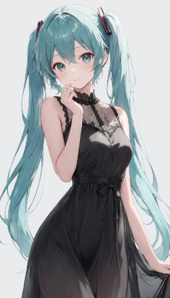 黒ドレス初音ミク