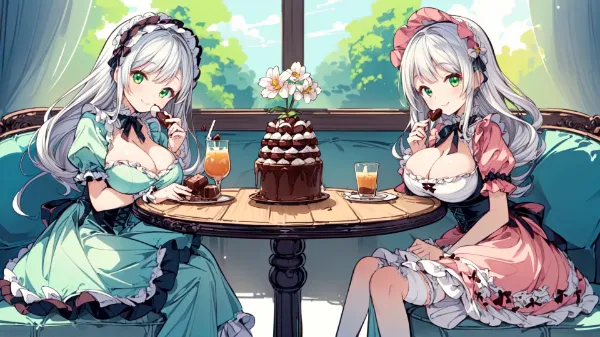 双子のメイドと甘い秘密のティータイム