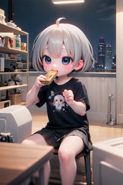 食べてる