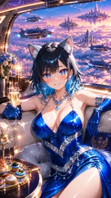 🐺 空飛ぶ車の記録 〜すっげぇ！空の上でパーティー前夜祭だ！〜🌃💙