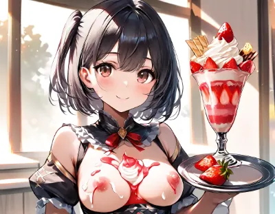 苺パフェでございます♡