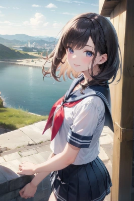 海が見える丘から