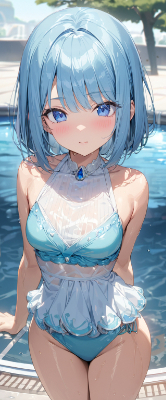 お昼のプール