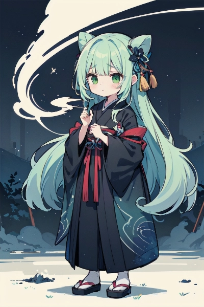 煙と女の子