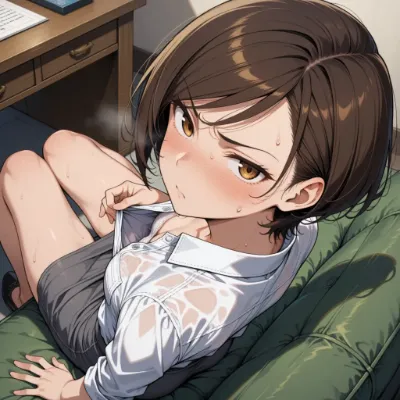 夏の胸チラ