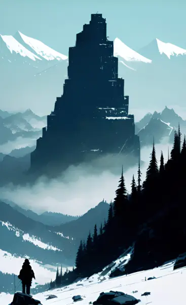 山脈に聳える。