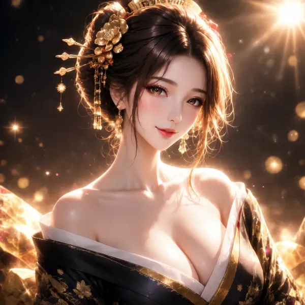 黄金の光に浮かぶ美姫