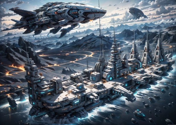 クジラ型宇宙戦艦の寄港