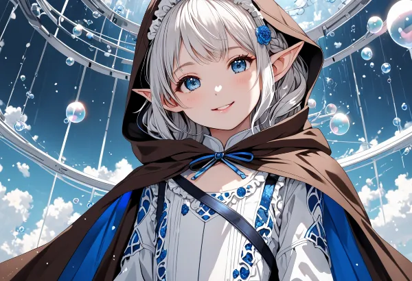 青い瞳のバブルエルフ