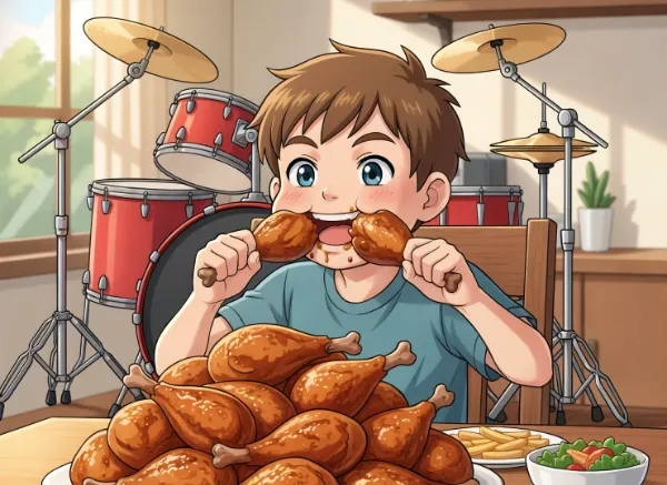 ドラムスティック大好きドラマー少年