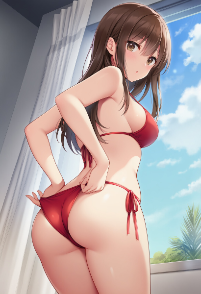 夏の恥じらいビキニ調整