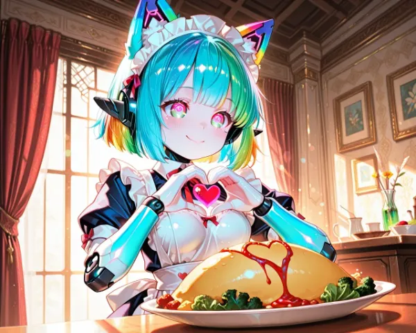 3枚）ロボメイドとオムライス