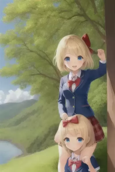 「見えた？」「う～ん、たぶん」