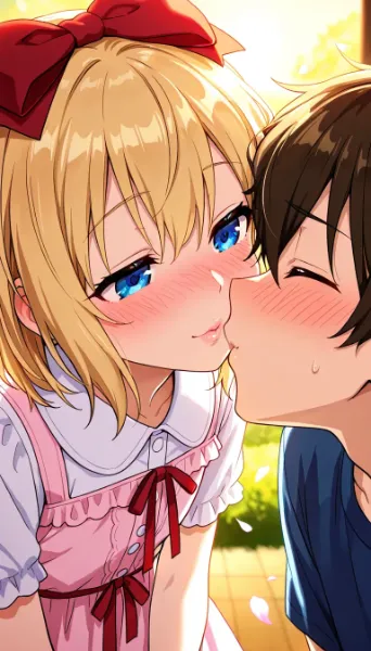 ほっぺにしてほしいなー