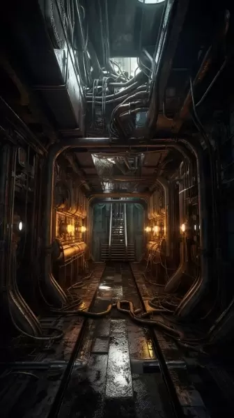 未来都市の地下