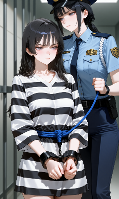 逮捕された少女の秘密の逃亡劇