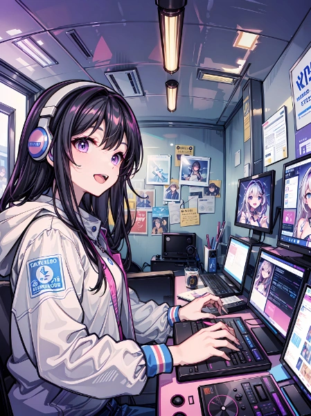 😆🤪👩🏻‍🎤(💿🏇)👕🧥(🎧👾📀💿🎚️🎛️🎙️)⚙️(🔮✨)💎