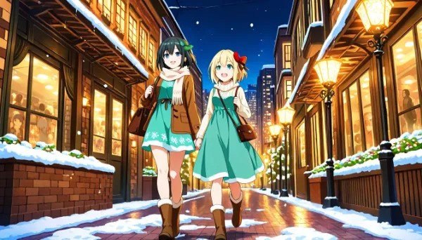 わたしたちの服がチョコミントみたいだねー