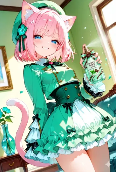 シュッとひと吹きチョコミントの香り