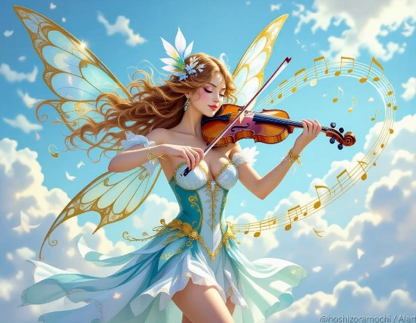 音楽の妖精「風に乗る旋律、音の精霊」