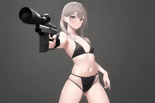 銃を向ける女の子
