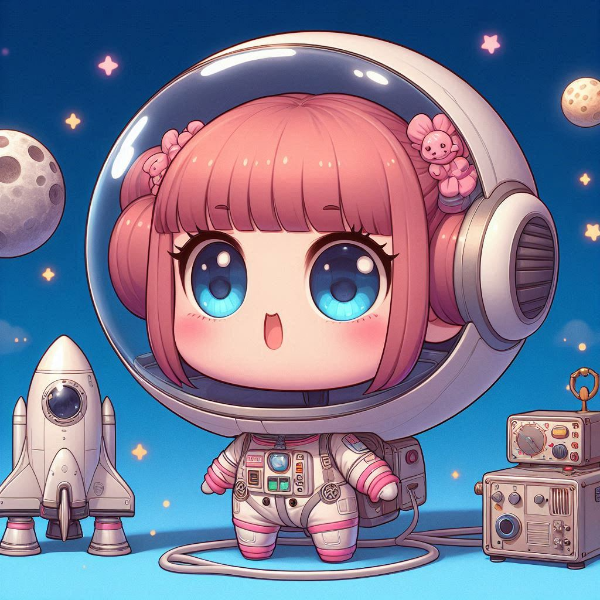 月と女の子①　（10枚）