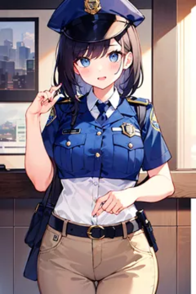 街の守護者、笑顔の女性警官