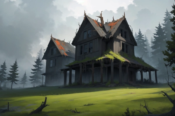 TRPG用背景素材　迷った先で見つけた廃屋