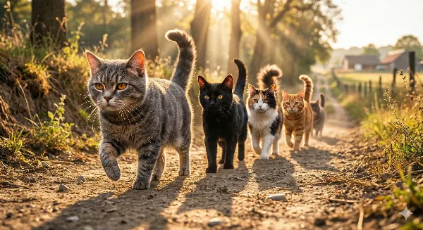 夕陽に導かれし猫たちの冒険