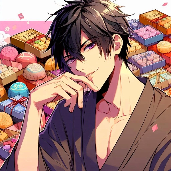 和菓子と黒髪短髪男性＊その1(9枚)